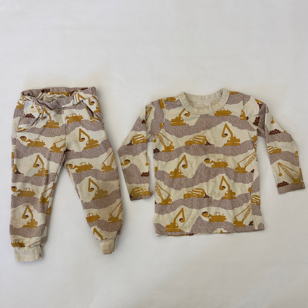 Kids Construction Print Matching Set